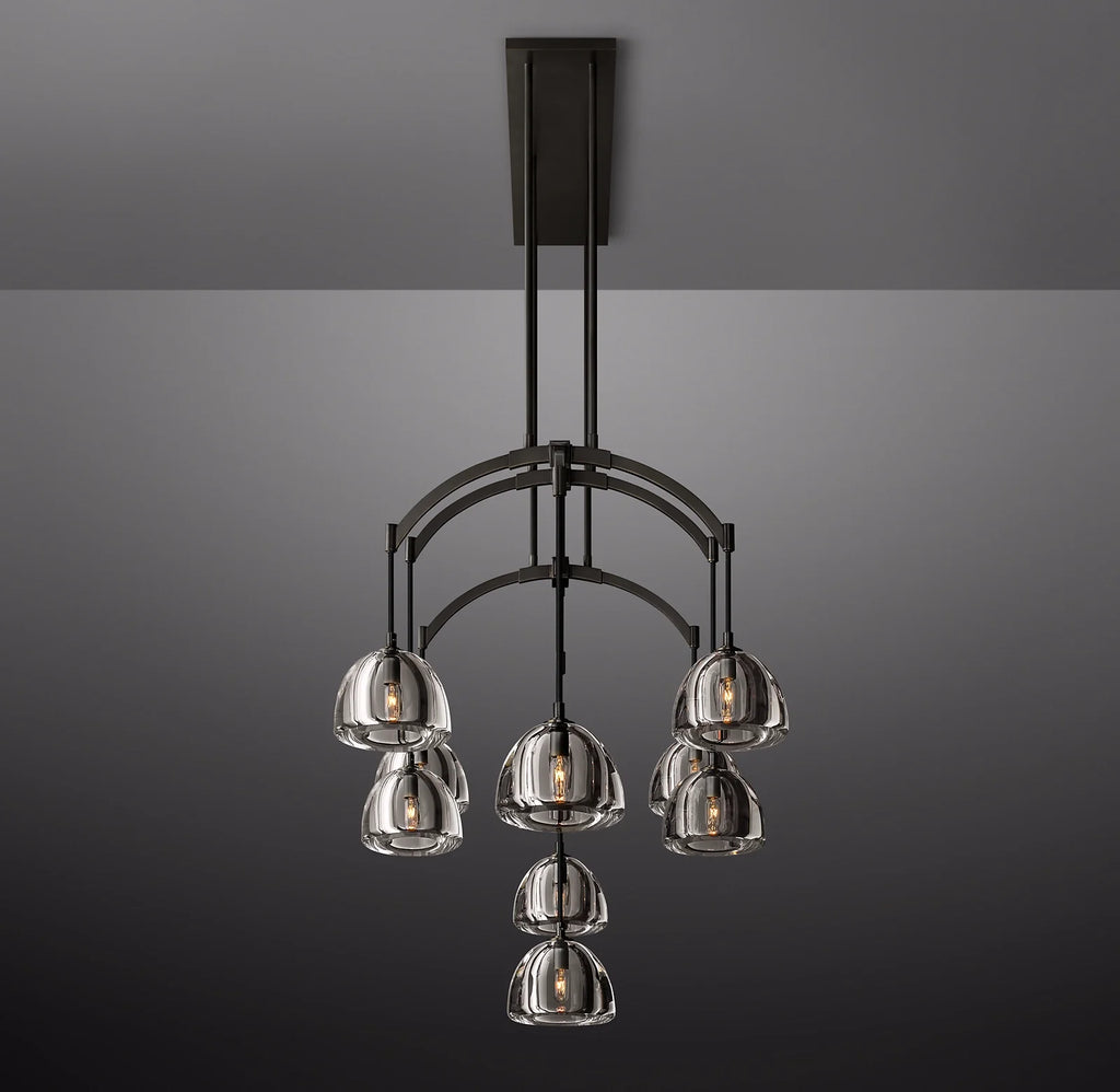 54 Inch Crystal Linear Chandelier - Hemisphere