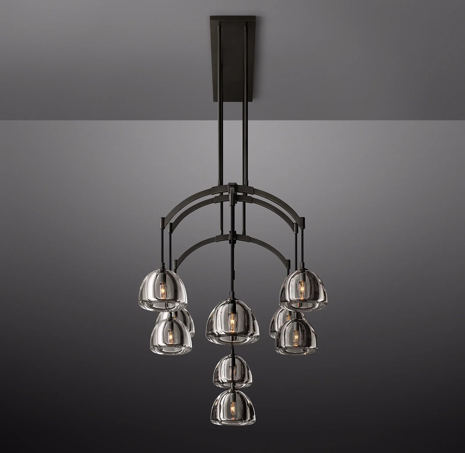 72 Inch Crystal Linear Chandelier - Hemisphere