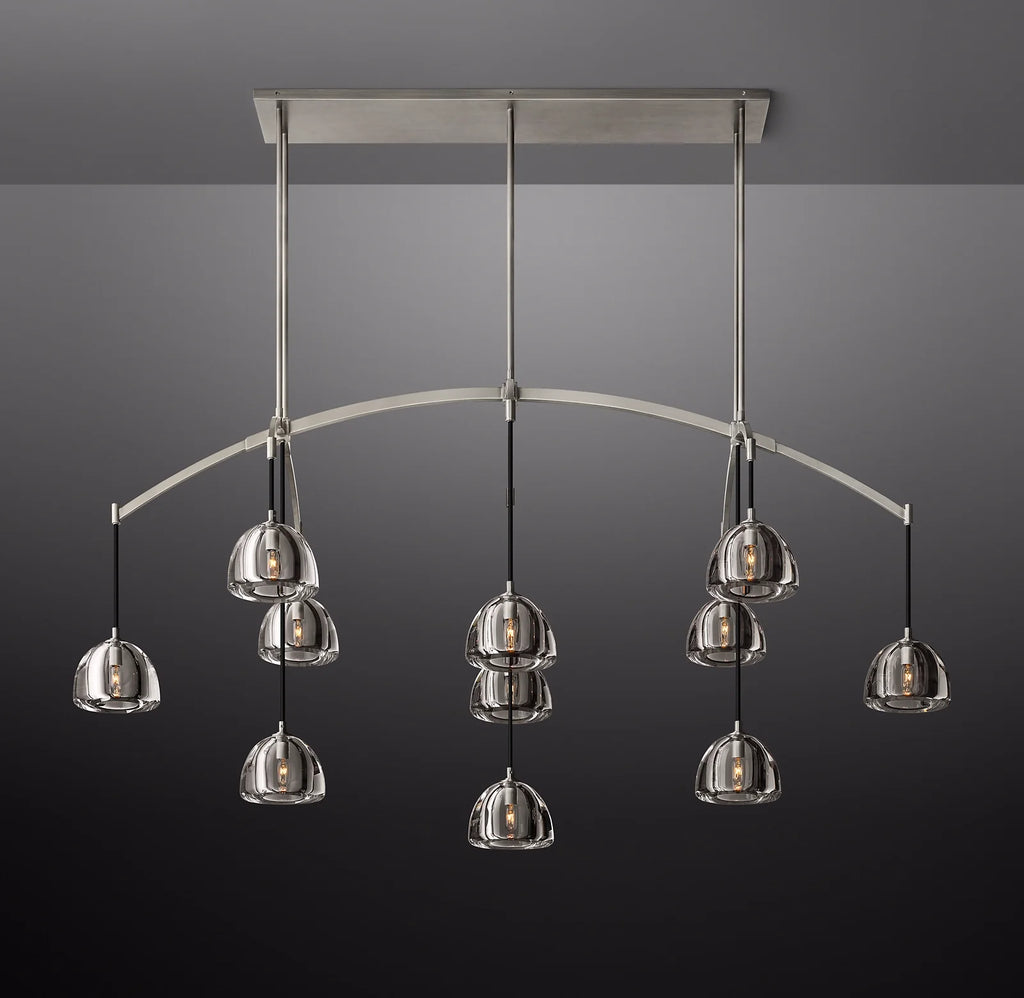 72 Inch Crystal Linear Chandelier - Hemisphere