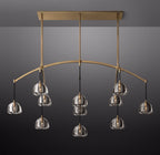 72 Inch Crystal Linear Chandelier - Hemisphere