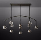 72 Inch Crystal Linear Chandelier - Hemisphere