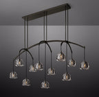 72 Inch Crystal Linear Chandelier - Hemisphere