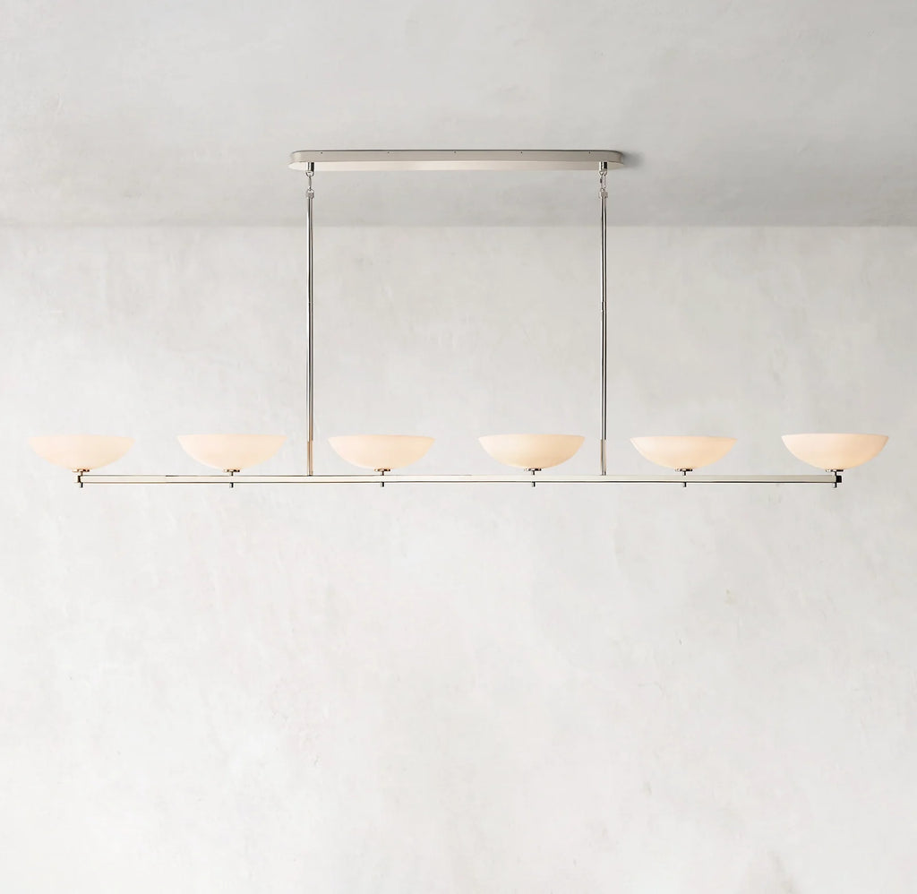 96 Inch Porcelain Bowl Linear Chandelier - Vernet