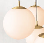 62 Inch Alabaster Globe Spider Chandelier - Cirque