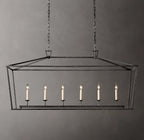 54 Inch Candelabra Rectangular Lantern Chandelier – Openwork