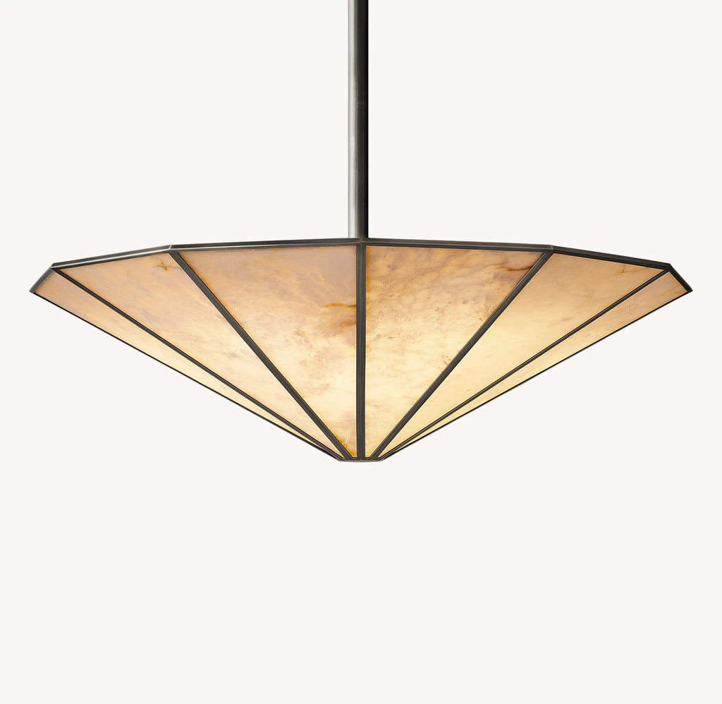 36 Inch Alabaster Umbrella Chandelier - Lucette