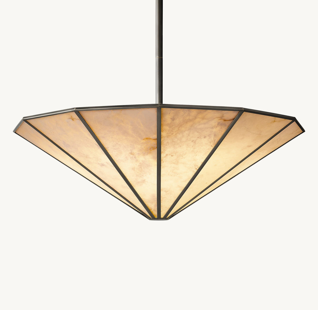 48 Inch Alabaster Umbrella Chandelier - Lucette