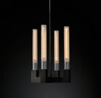 Fluted-Glass Candlestick Pendant Light - Cannele
