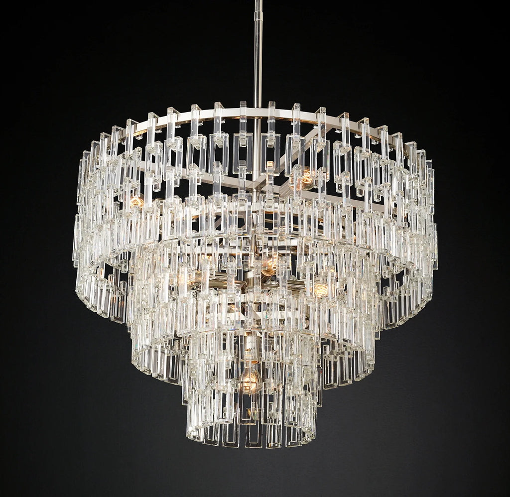 36 Inch Chain Crystal Tiered Chandelier - Marignan