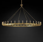 72 Inch Vintage Filament Tubular Candle Round Chandelier - Camino